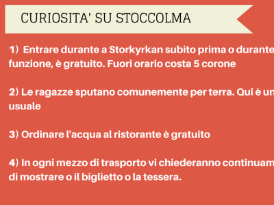 CURIOSITA' SU STOCCOLMA